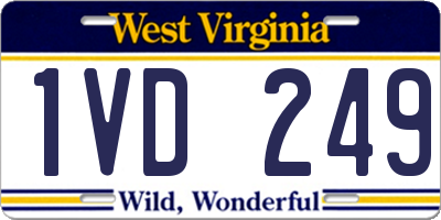 WV license plate 1VD249