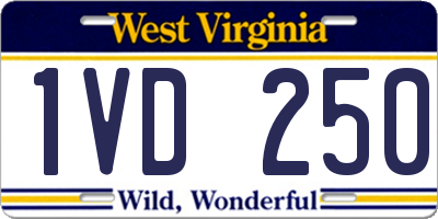 WV license plate 1VD250