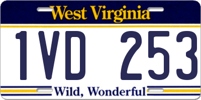 WV license plate 1VD253