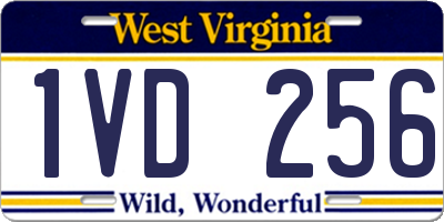WV license plate 1VD256