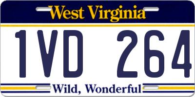 WV license plate 1VD264