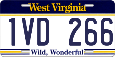 WV license plate 1VD266