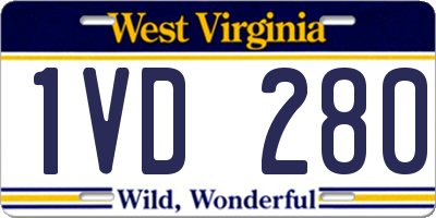 WV license plate 1VD280