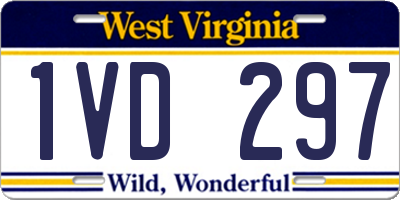 WV license plate 1VD297