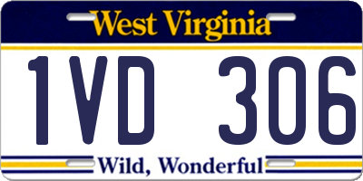 WV license plate 1VD306