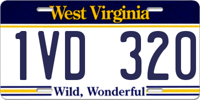 WV license plate 1VD320