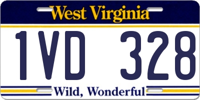 WV license plate 1VD328
