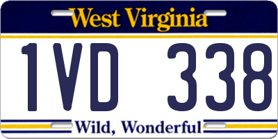 WV license plate 1VD338