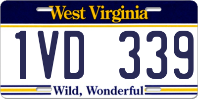 WV license plate 1VD339
