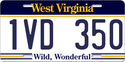 WV license plate 1VD350