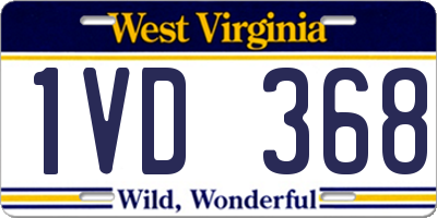 WV license plate 1VD368