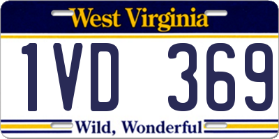 WV license plate 1VD369