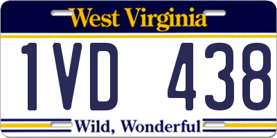 WV license plate 1VD438
