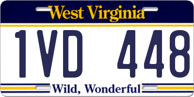 WV license plate 1VD448
