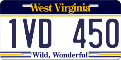WV license plate 1VD450