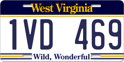 WV license plate 1VD469