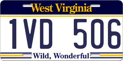 WV license plate 1VD506