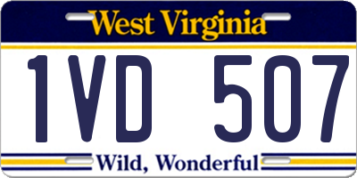 WV license plate 1VD507