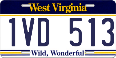 WV license plate 1VD513