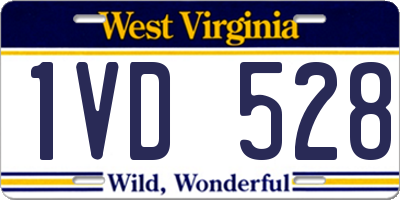 WV license plate 1VD528