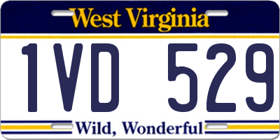 WV license plate 1VD529