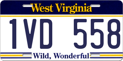 WV license plate 1VD558