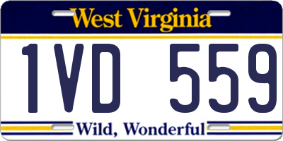 WV license plate 1VD559