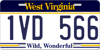 WV license plate 1VD566