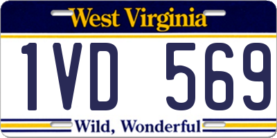 WV license plate 1VD569