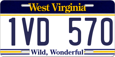 WV license plate 1VD570
