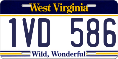 WV license plate 1VD586