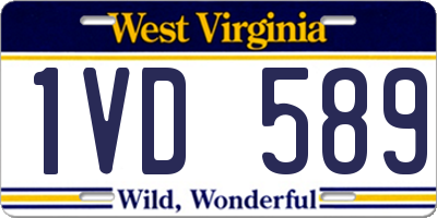 WV license plate 1VD589
