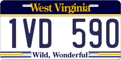 WV license plate 1VD590
