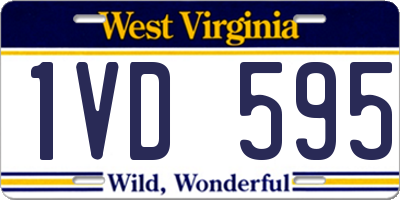 WV license plate 1VD595