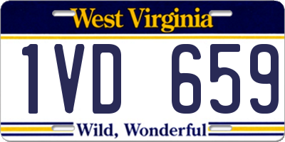 WV license plate 1VD659