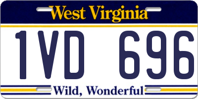 WV license plate 1VD696