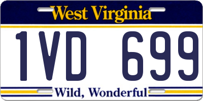 WV license plate 1VD699