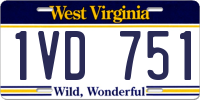 WV license plate 1VD751