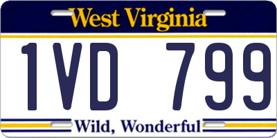 WV license plate 1VD799
