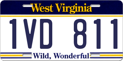 WV license plate 1VD811