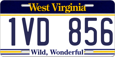 WV license plate 1VD856