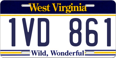 WV license plate 1VD861