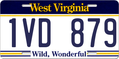 WV license plate 1VD879