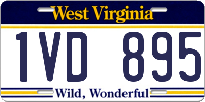 WV license plate 1VD895
