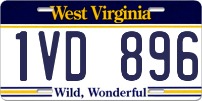 WV license plate 1VD896