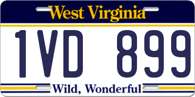 WV license plate 1VD899