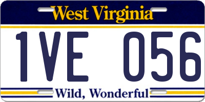 WV license plate 1VE056