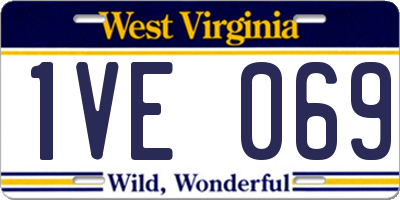WV license plate 1VE069