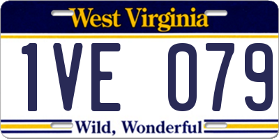 WV license plate 1VE079