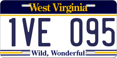 WV license plate 1VE095